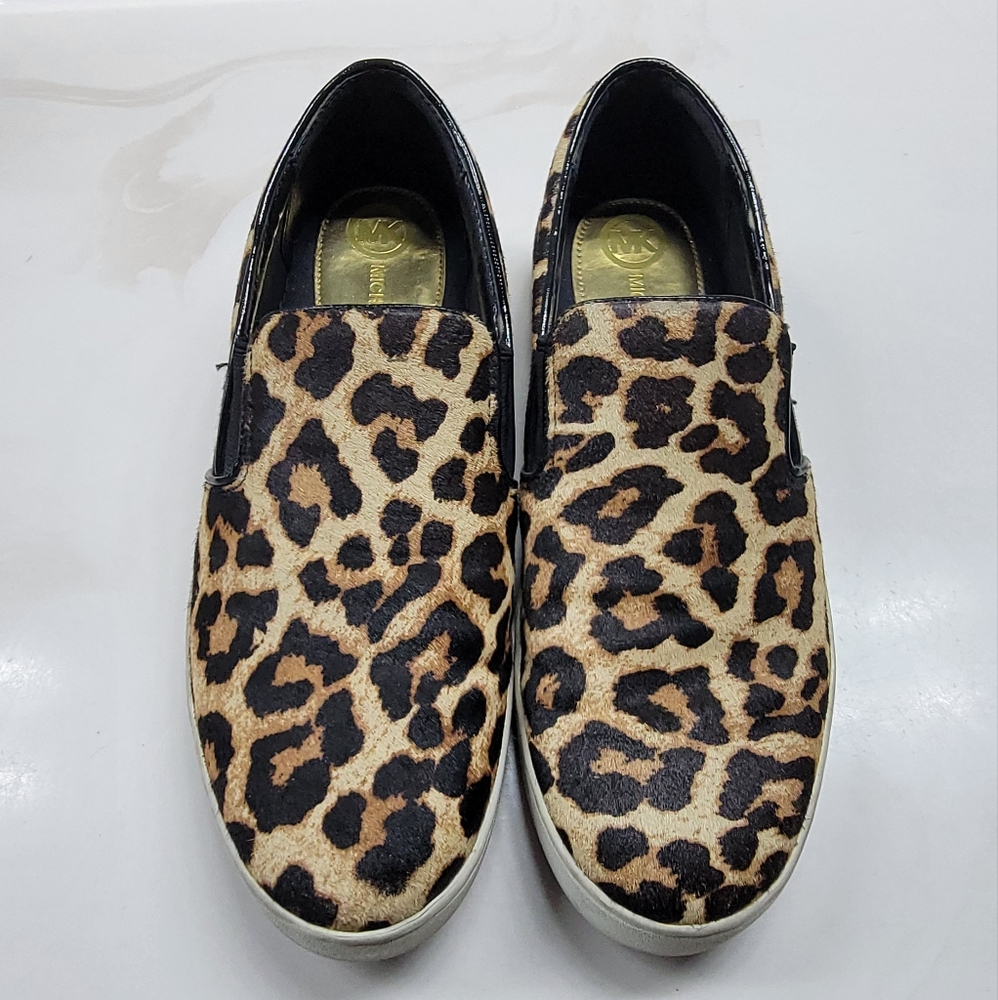 EUC Michael Kors leopard sneakers.